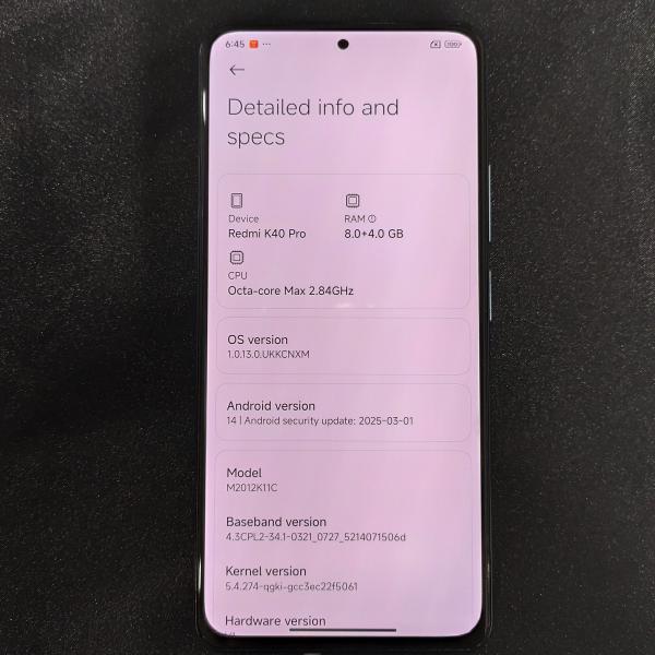 Xiaomi REDMI K40 PRO