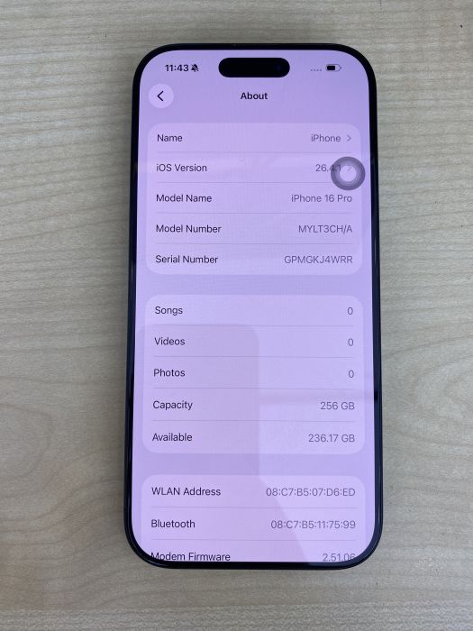 iPhone 16 Pro · 5/11