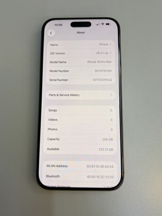 iPhone 16 Pro Max · 7/10
