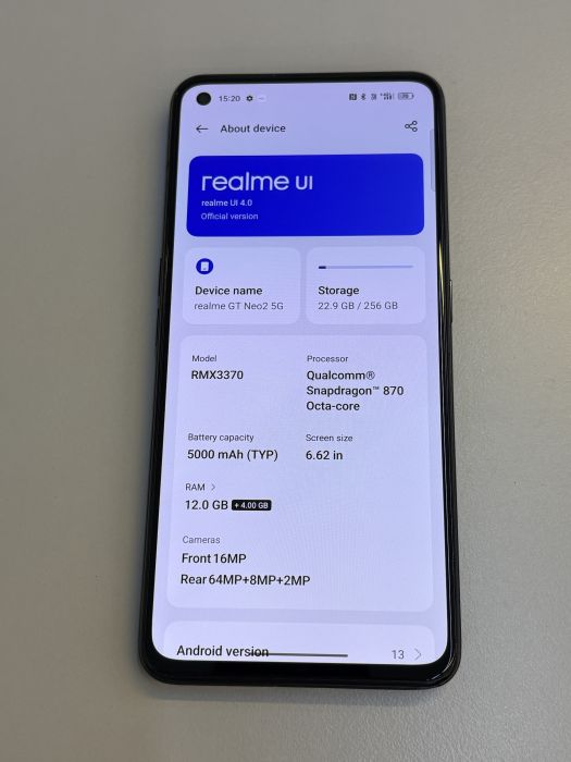 Realme GT Neo 2 · 6/8