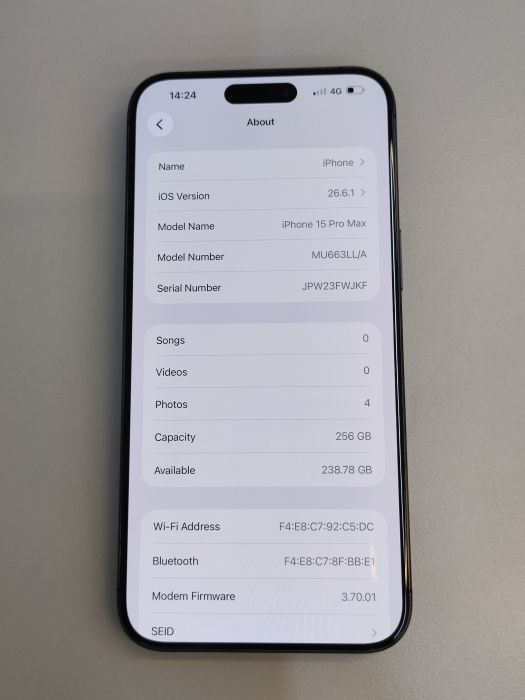 iPhone 15 Pro Max · 8/9