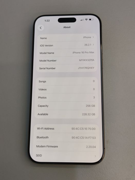 iPhone 16 Pro Max · 7/9