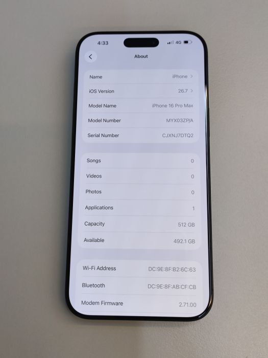 iPhone 16 Pro Max · 7/9