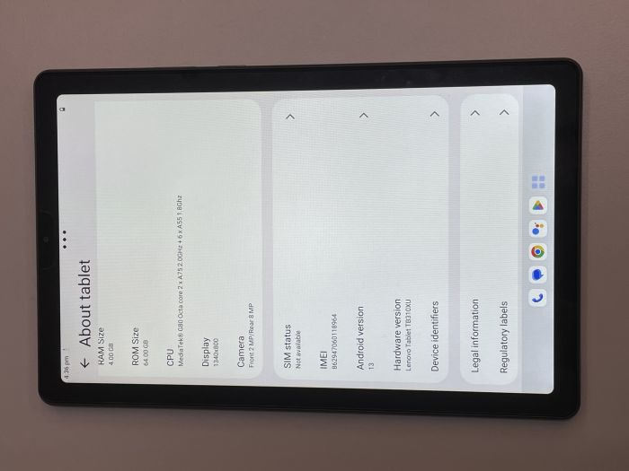 Lenovo Tab M9 · 7/7