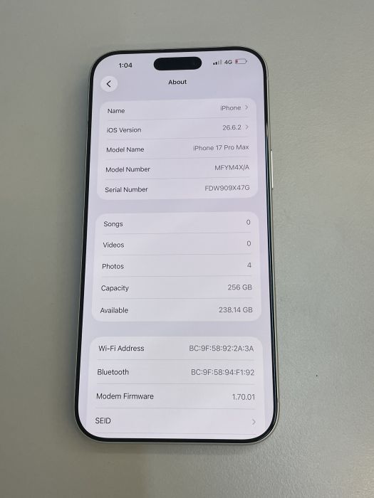 iPhone 17 Pro Max · 7/9