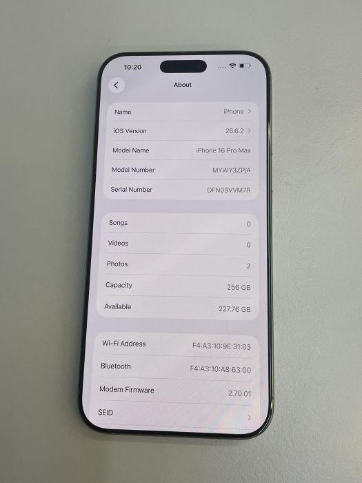 iPhone 16 Pro Max · 7/9