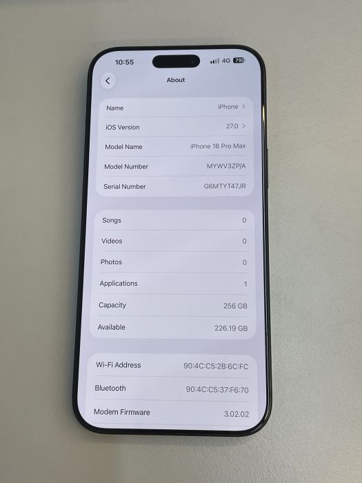 iPhone 16 Pro Max · 7/9