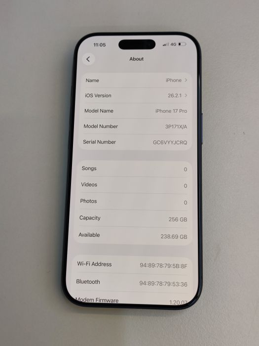 iPhone 17 Pro · 8/9