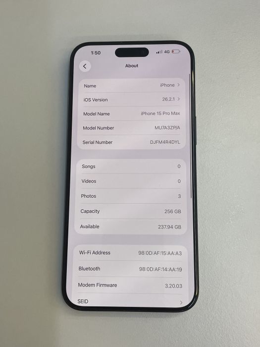 iPhone 15 Pro Max · 7/9