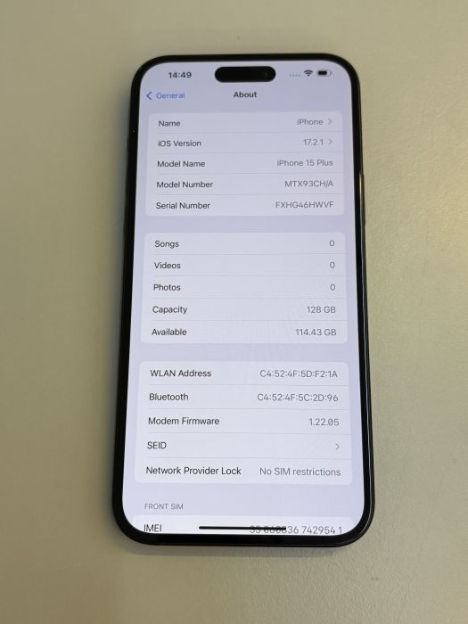 iPhone 15 Plus · 7/9