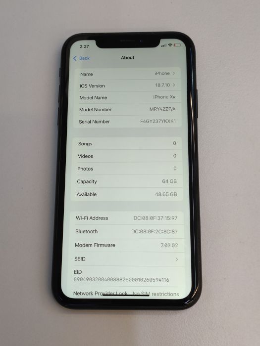 iPhone XR · 7/9