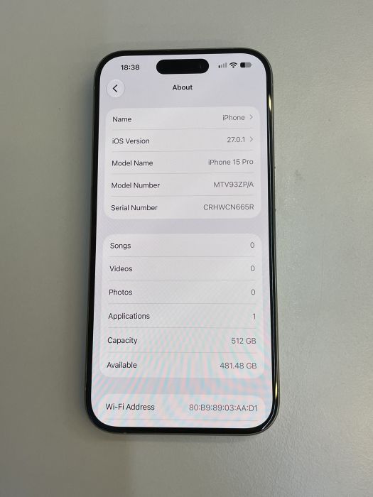 iPhone 15 Pro · 7/9