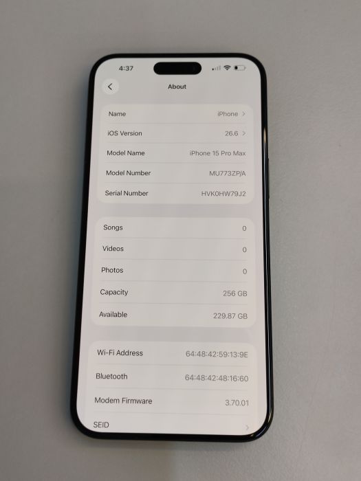 iPhone 15 Pro Max · 7/9
