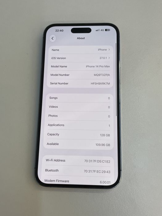 iPhone 14 Pro Max · 8/9