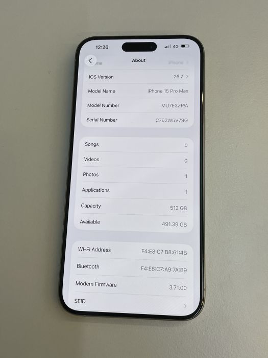 iPhone 15 Pro Max · 7/9