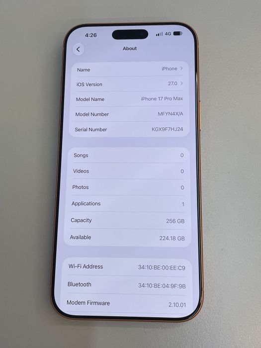 iPhone 17 Pro Max · 7/9