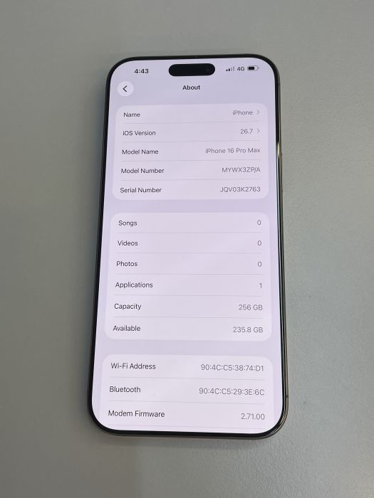 iPhone 16 Pro Max · 7/9