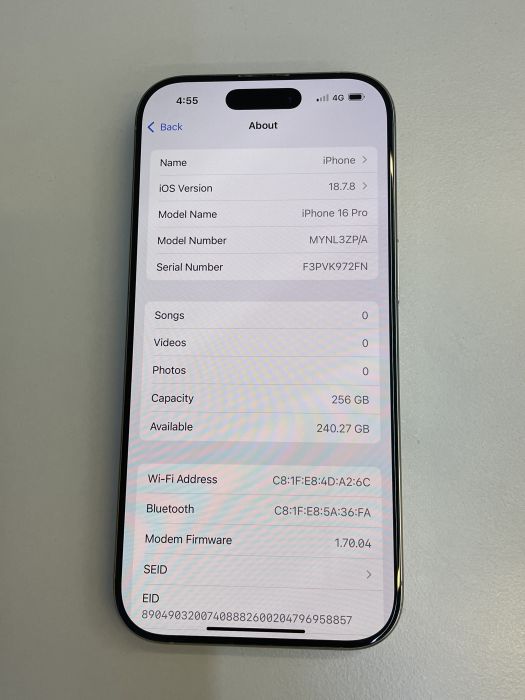 iPhone 16 Pro · 7/9
