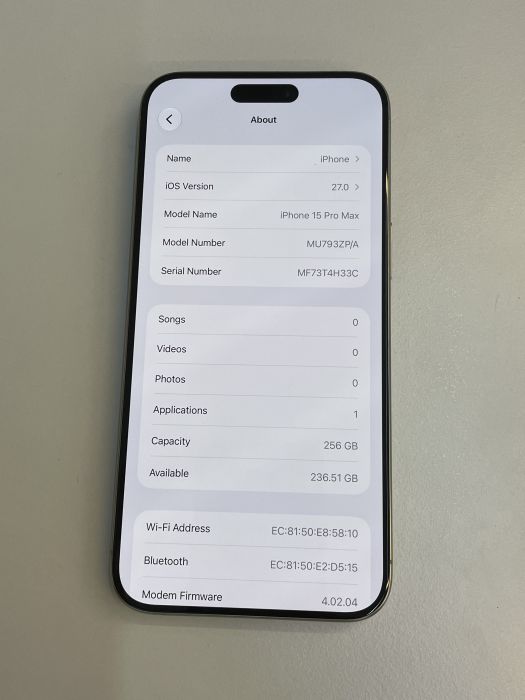 iPhone 15 Pro Max · 7/9