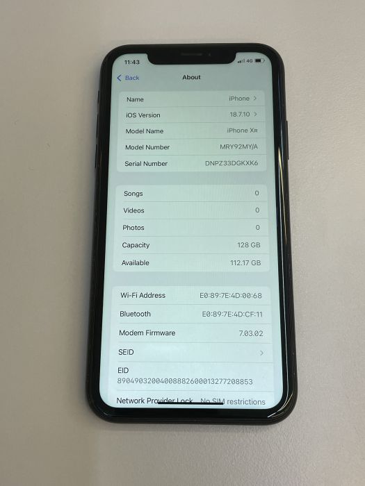 iPhone XR · 7/9