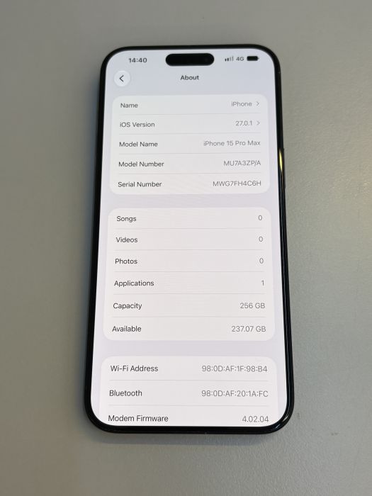 iPhone 15 Pro Max · 7/9