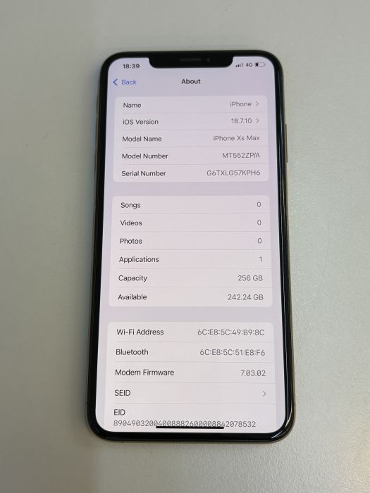 iPhone XS Max · 7/9