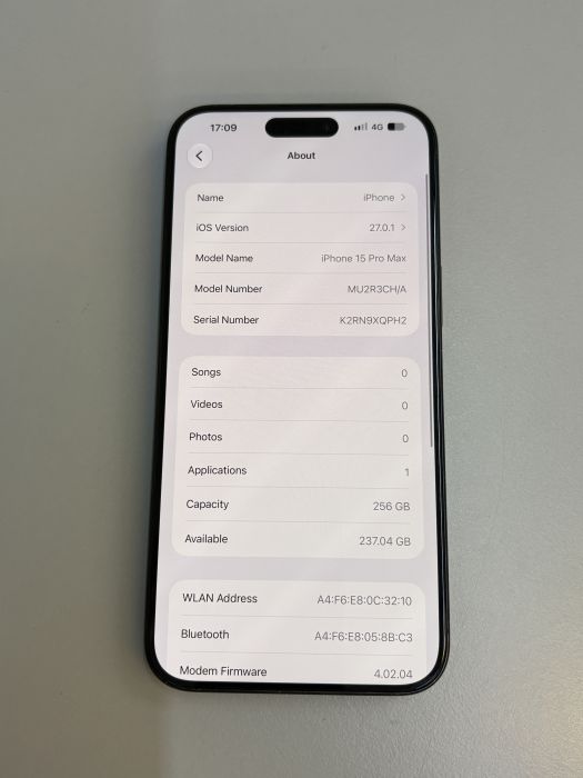 iPhone 15 Pro Max · 7/9