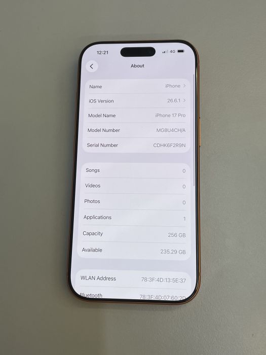 iPhone 17 Pro · 8/9