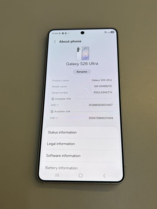 Samsung Galaxy S26 Ultra · 6/8