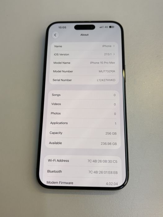iPhone 15 Pro Max · 7/9