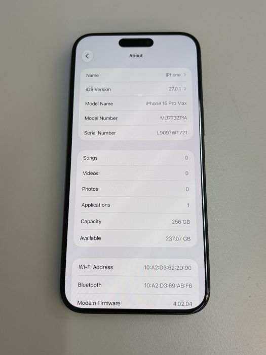 iPhone 15 Pro Max · 7/9