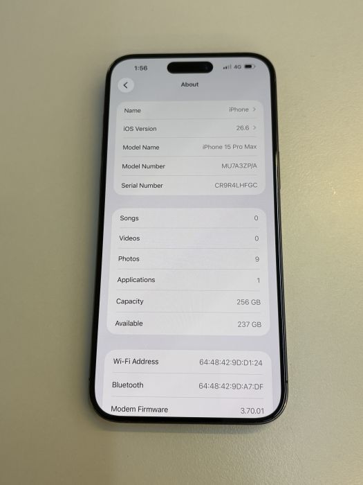 iPhone 15 Pro Max · 7/9