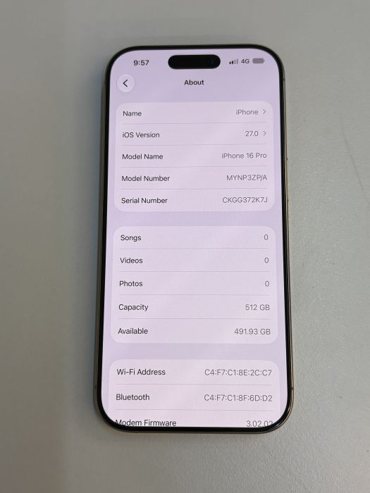 iPhone 16 Pro · 7/9