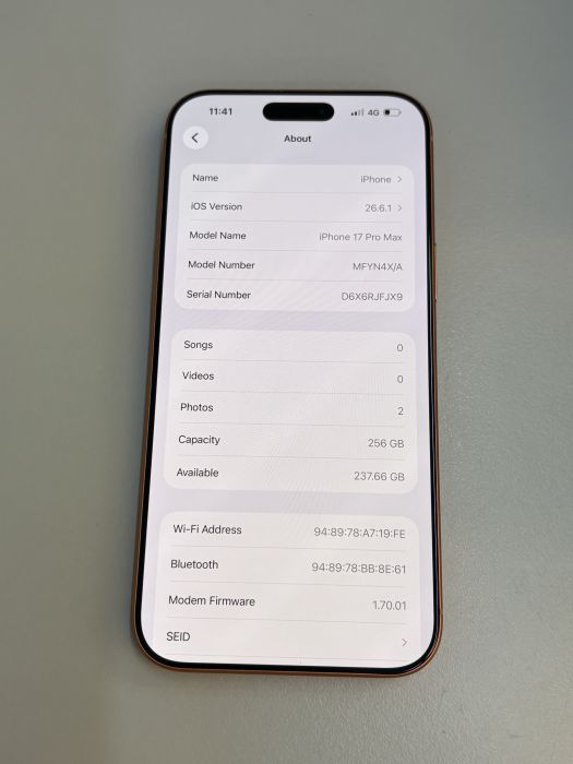 iPhone 17 Pro Max · 7/9
