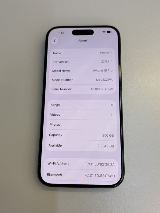 iPhone 15 Pro · 7/9