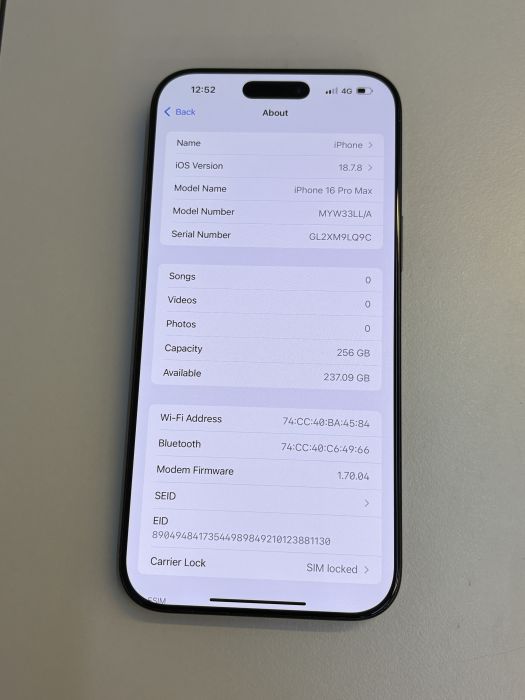 iPhone 16 Pro Max · 7/9