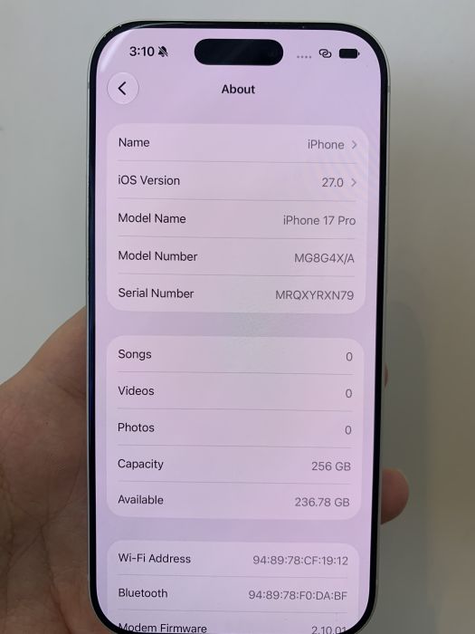 iPhone 17 Pro · 6/9