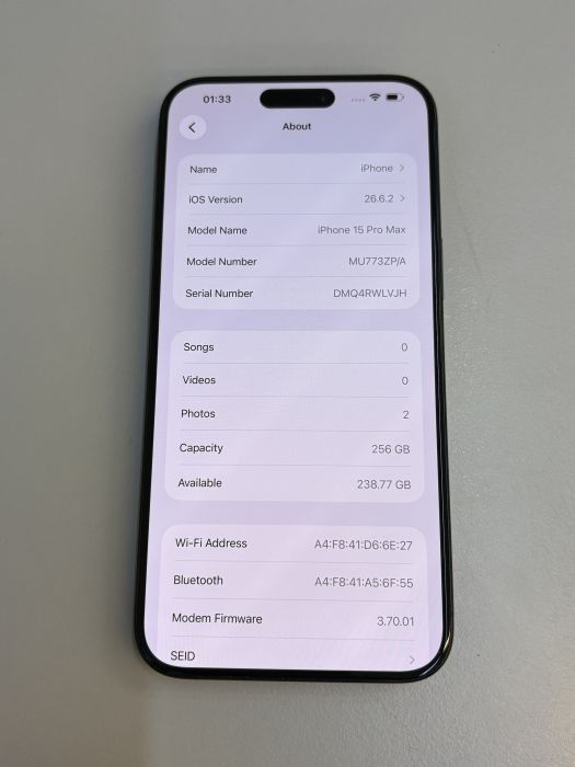 iPhone 15 Pro Max · 8/9