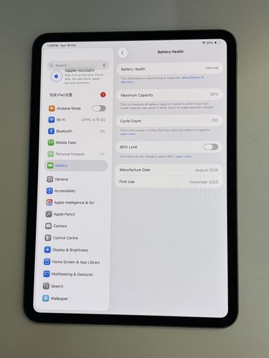 iPad Pro 11-inch (M5 2025) Wi-fi + Cellular · 8/8