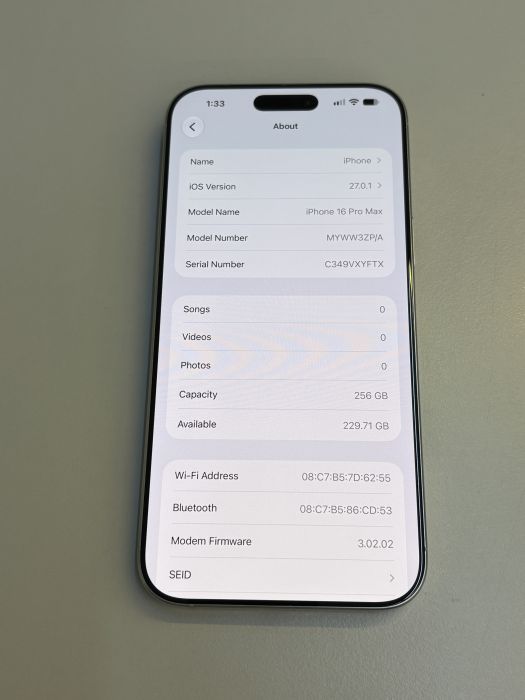 iPhone 16 Pro Max · 7/9