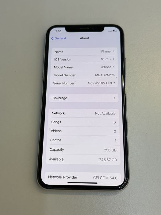 iPhone X · 7/9