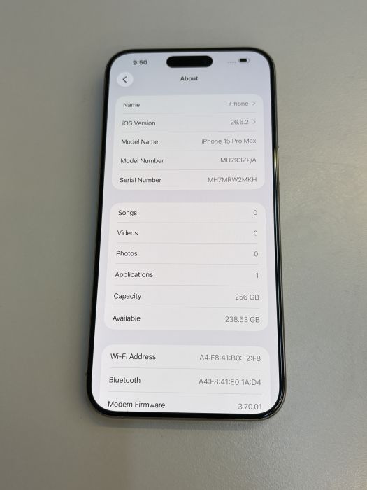 iPhone 15 Pro Max · 8/9
