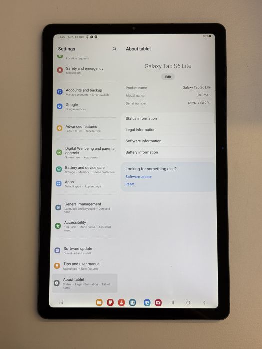 Samsung Galaxy Tab S6 Lite Wi-fi · 6/7