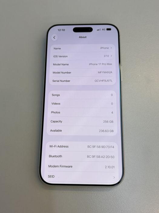 iPhone 17 Pro Max · 7/9