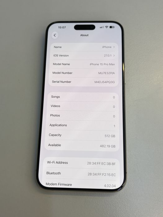 iPhone 15 Pro Max · 7/9