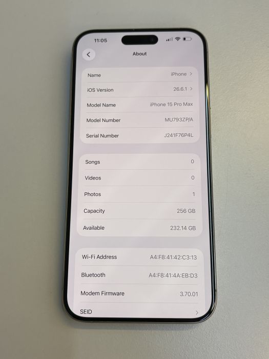 iPhone 15 Pro Max · 8/9