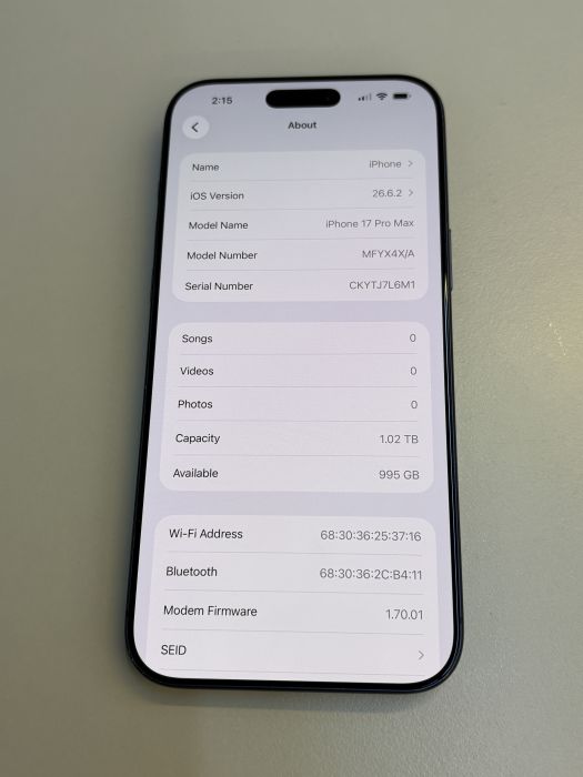 iPhone 17 Pro Max · 7/9