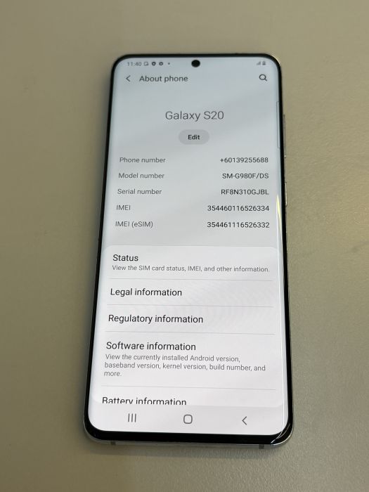Samsung Galaxy S20 · 6/7