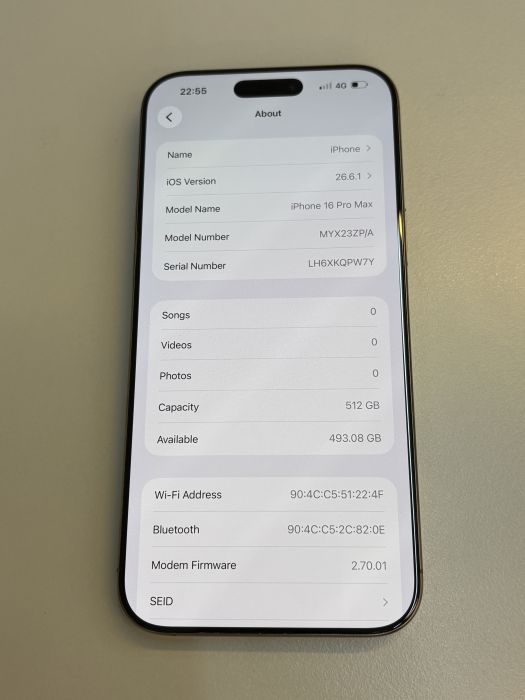 iPhone 16 Pro Max · 8/9