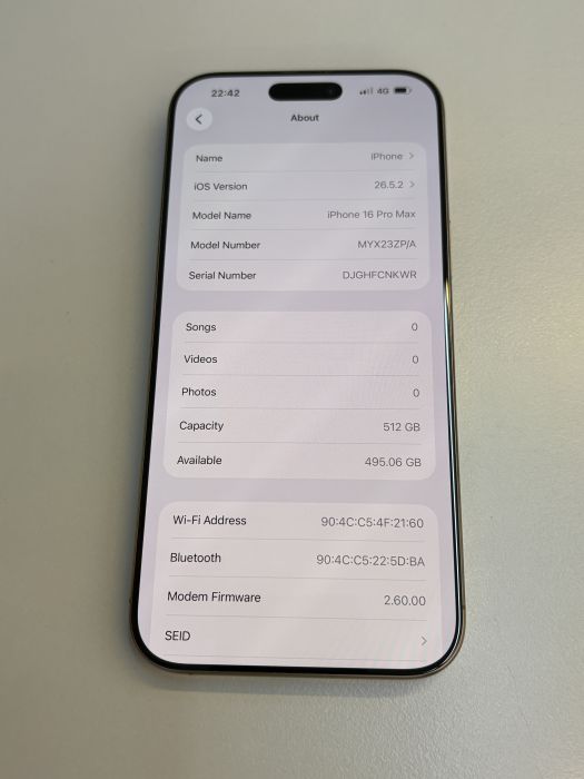 iPhone 16 Pro Max · 8/9